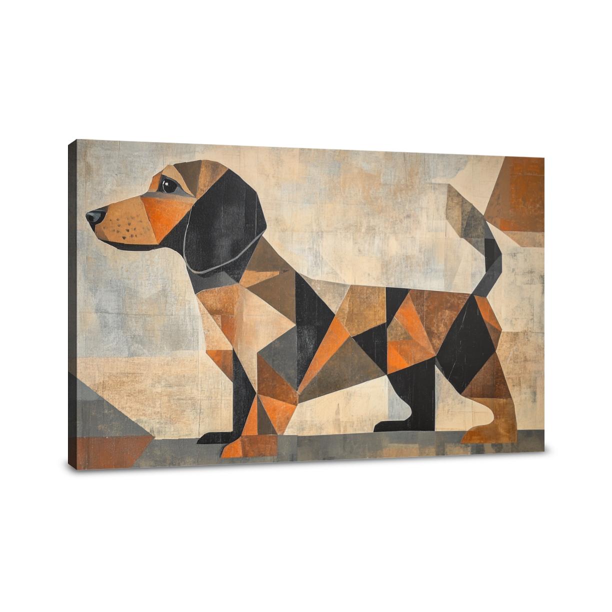 Cubist Dachshund Canvas