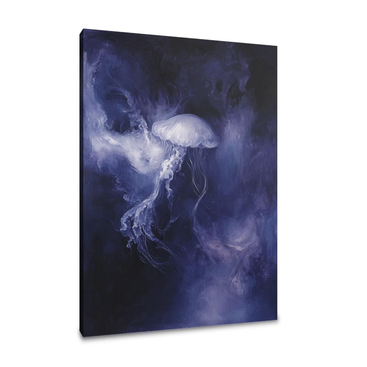 Ethereal Jellyfish Elegance Canvas