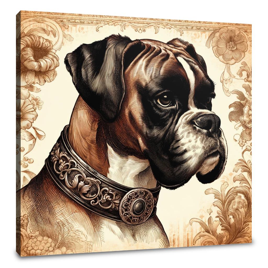 Nostalgic Charm Vintage Boxer Canvas