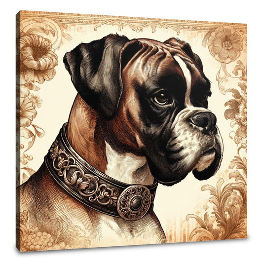 Nostalgic Charm Vintage Boxer Canvas