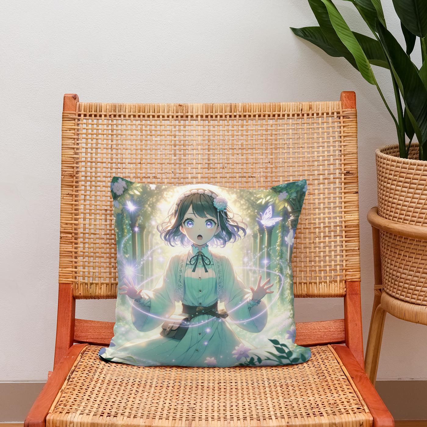 Mystic Forest Awakening Cotton Cushion