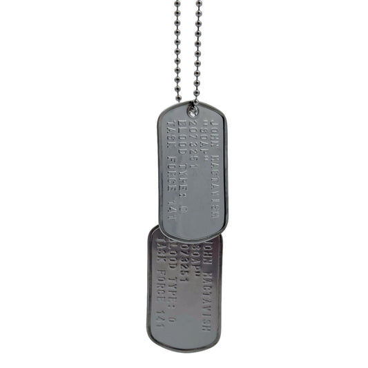 John 'Soap' MacTavish Military Dog Tag Set- Stainless Steel - Chains Included