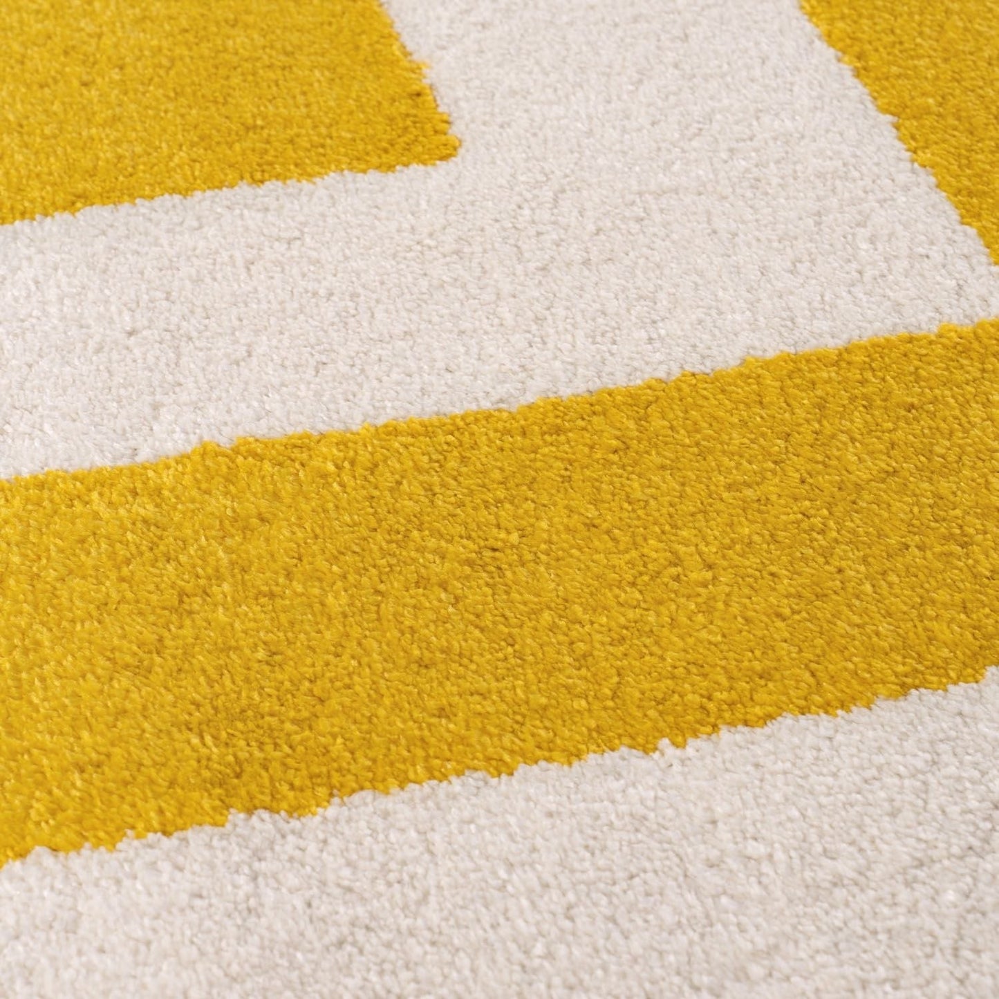 Joli Geometric Yellow & White Rug