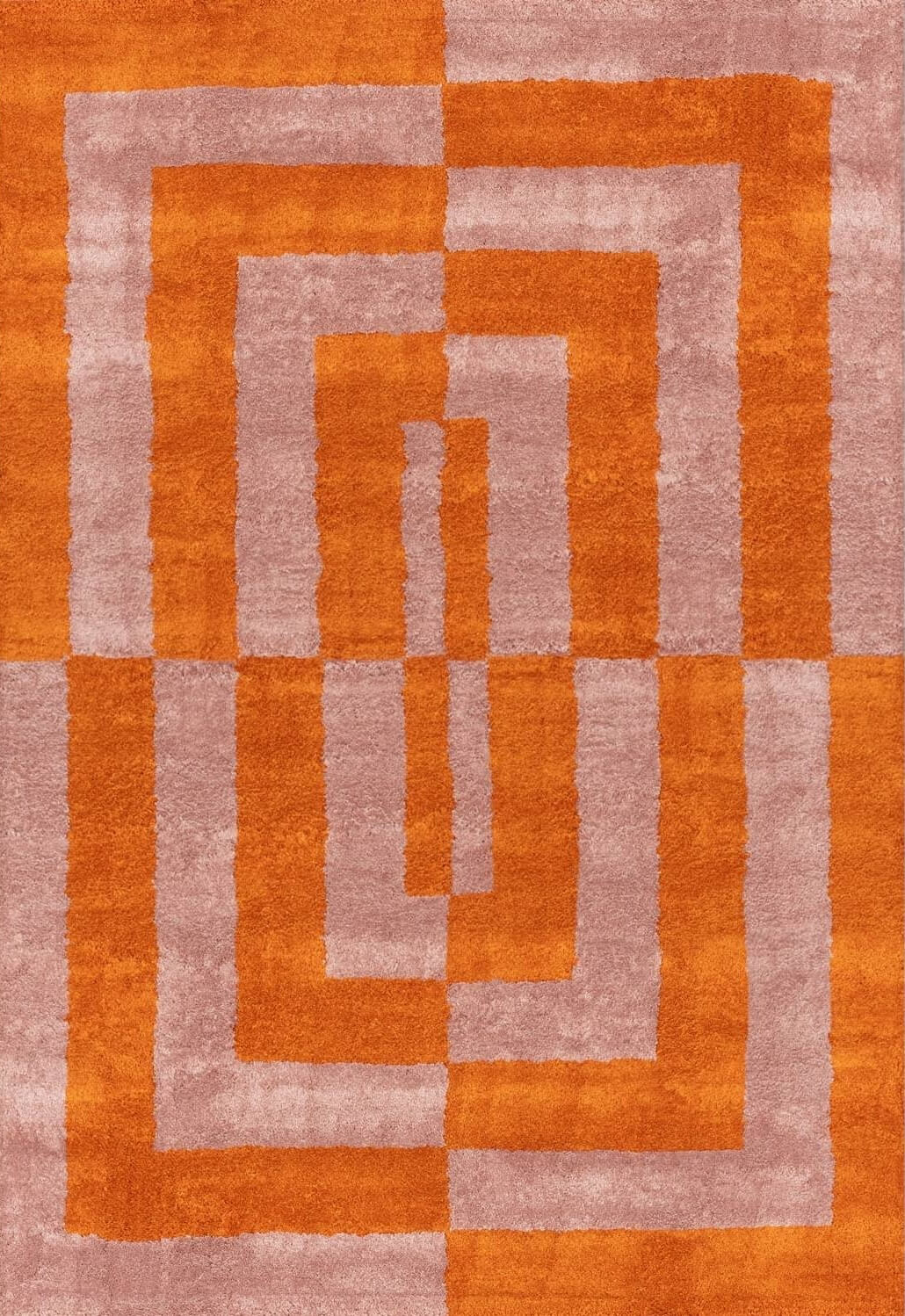 Joli Geometric Orange & Pink Rug