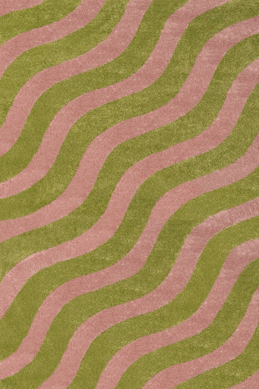 Joli Wave Green & Pink Rug