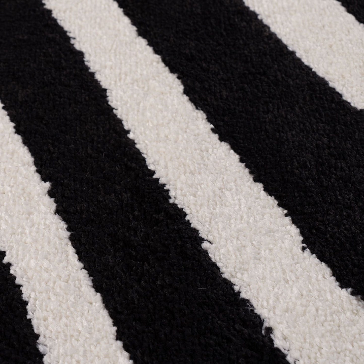 Joli Striped Black & White Rug