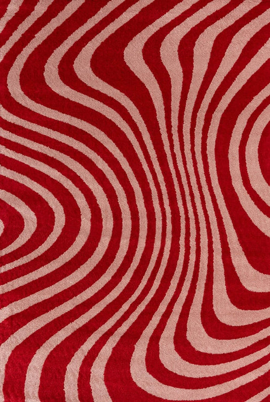 Joli Striped Red & Pink Rug