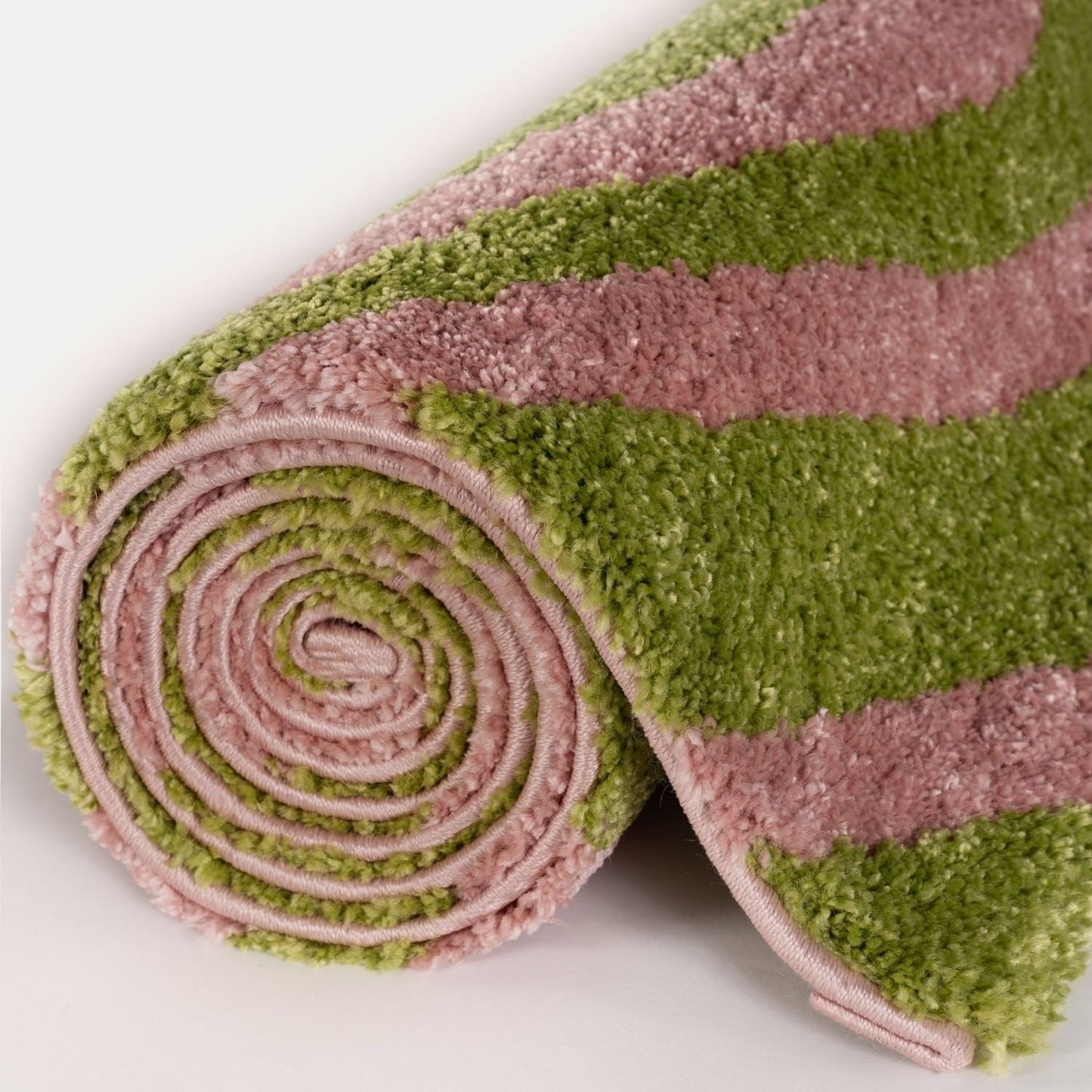 Joli Striped Green & Pink Rug
