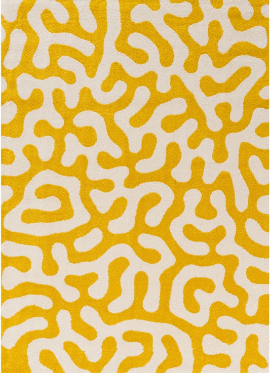 Joli Doodle Yellow & White Rug