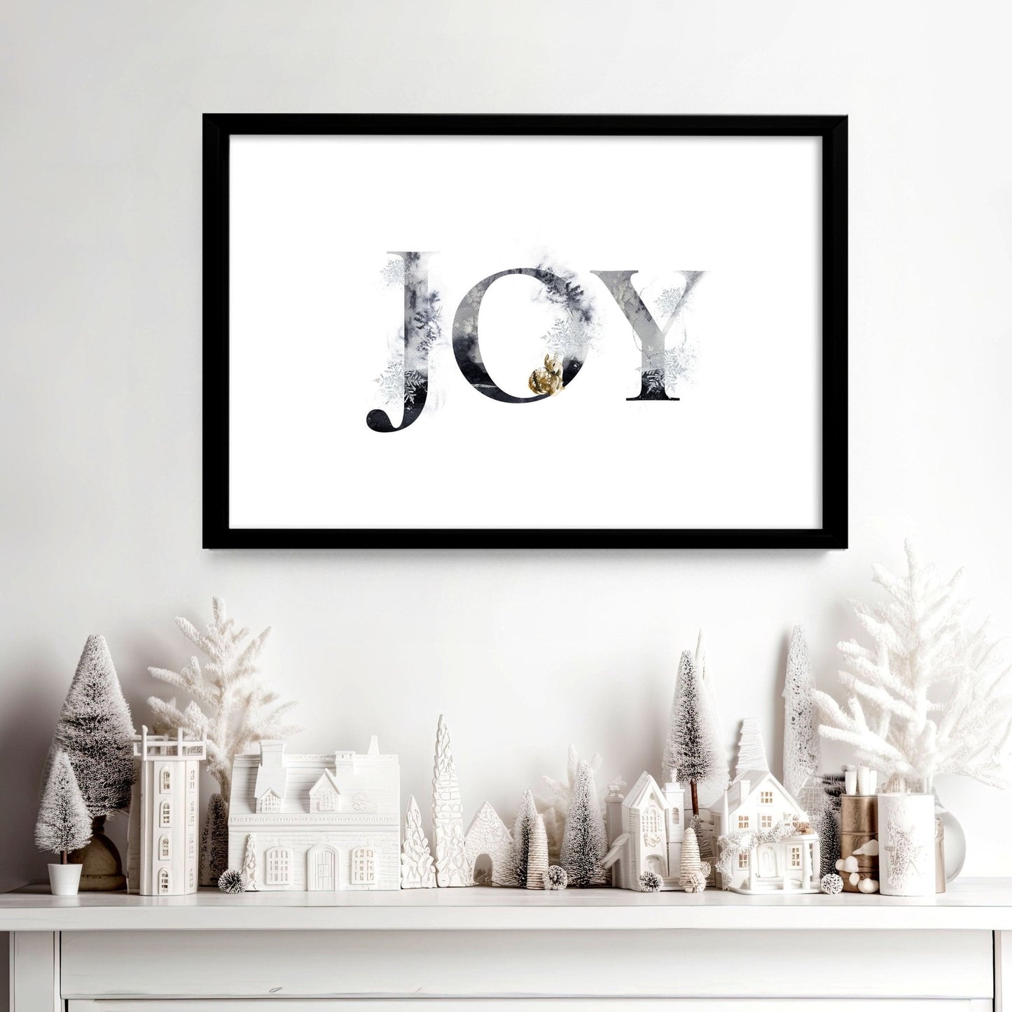 Xmas decor for door wall art print