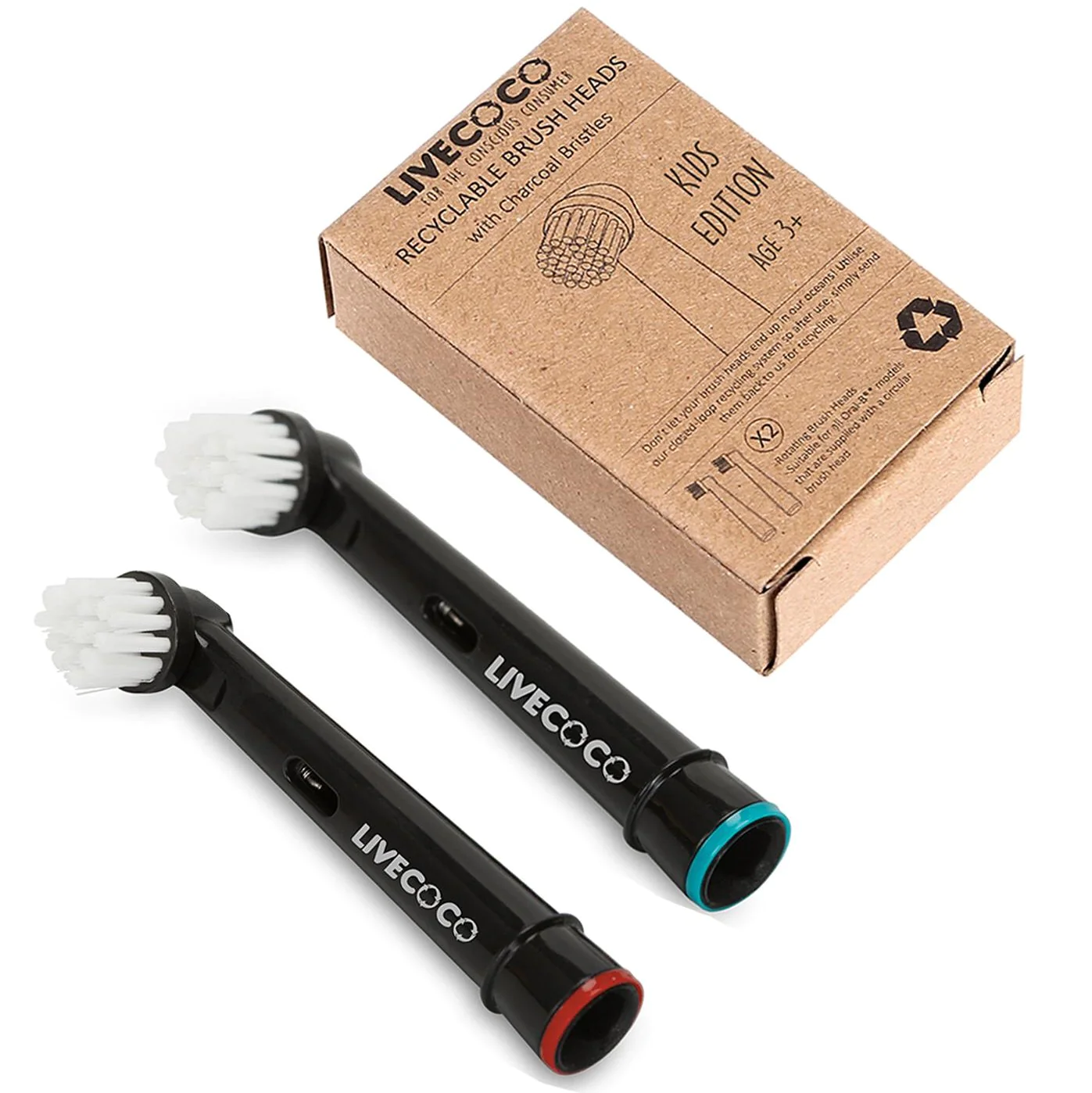 LiveCoco Recyclable Brush Heads Oral-B Compatible