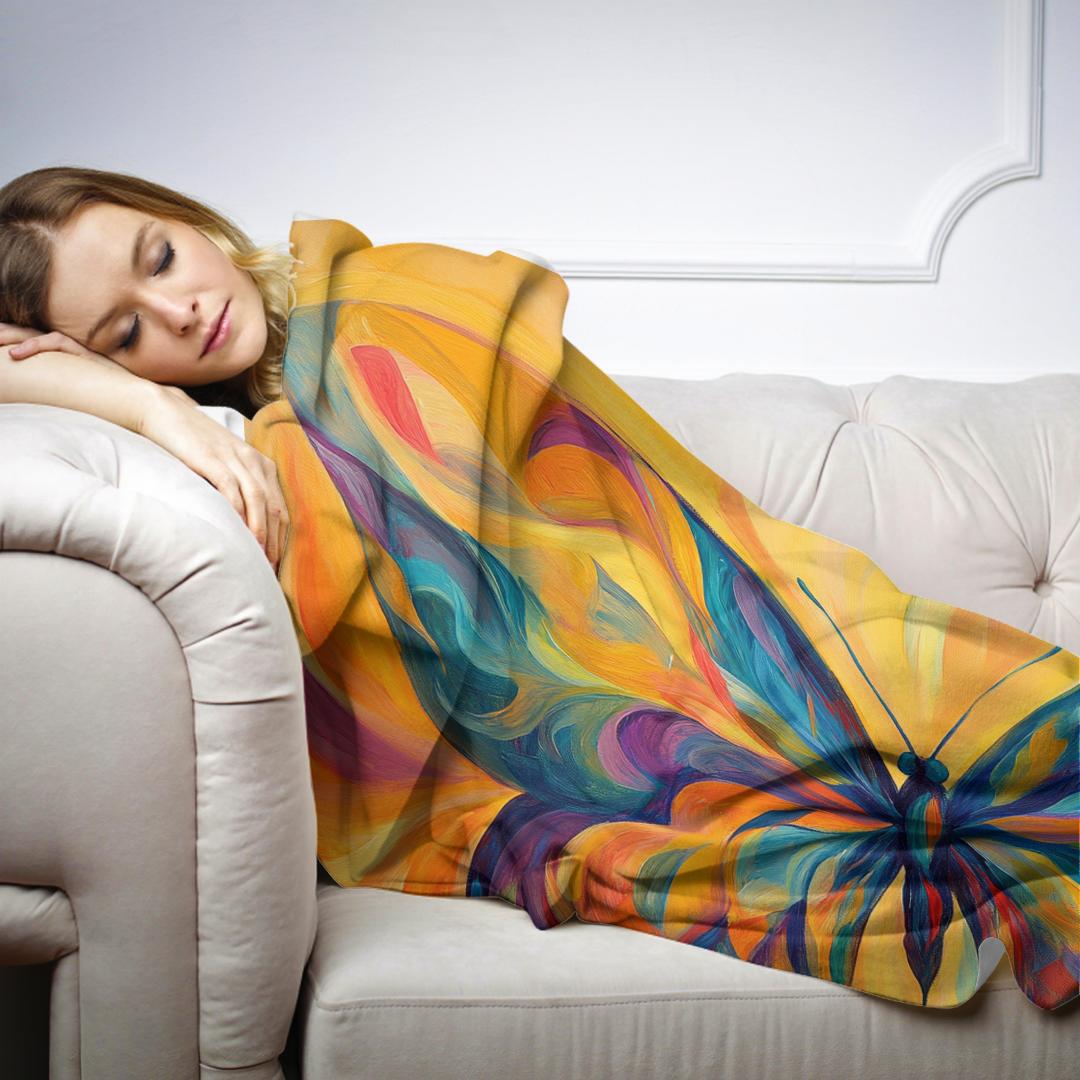 Whirling Butterfly Wings Blanket