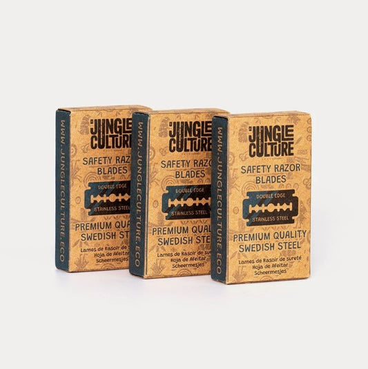 Jungle Culture Double Edge Safety Razor Blades - Single Eco Blade Safety Razor Blades, 100 Pack