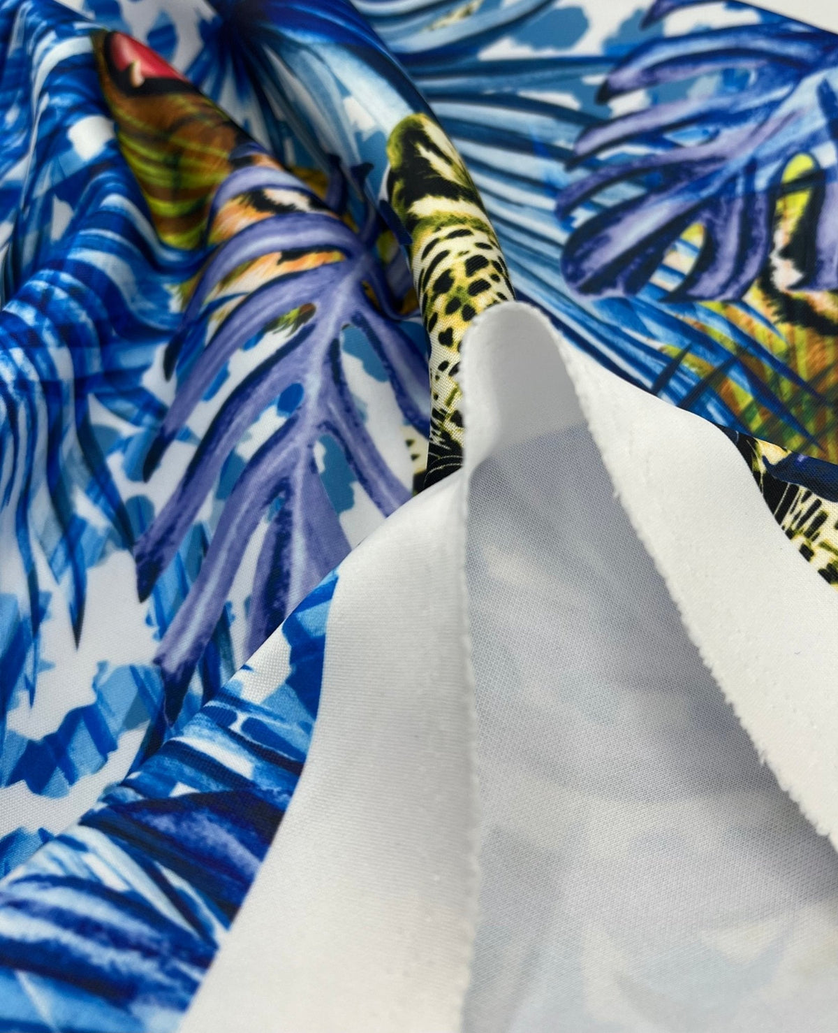 Jungle Leopard Plain Scuba Fabric