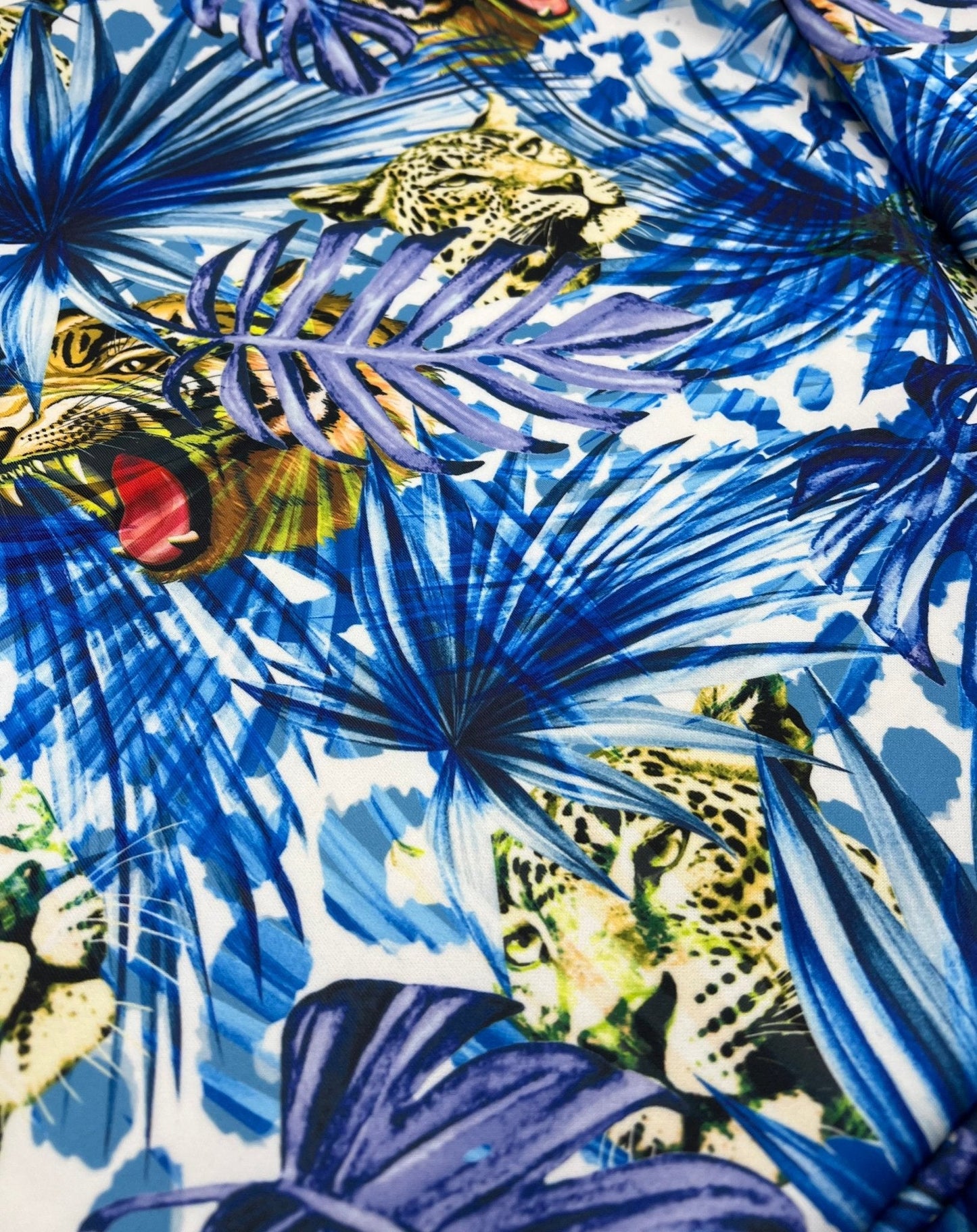 Jungle Leopard Plain Scuba Fabric