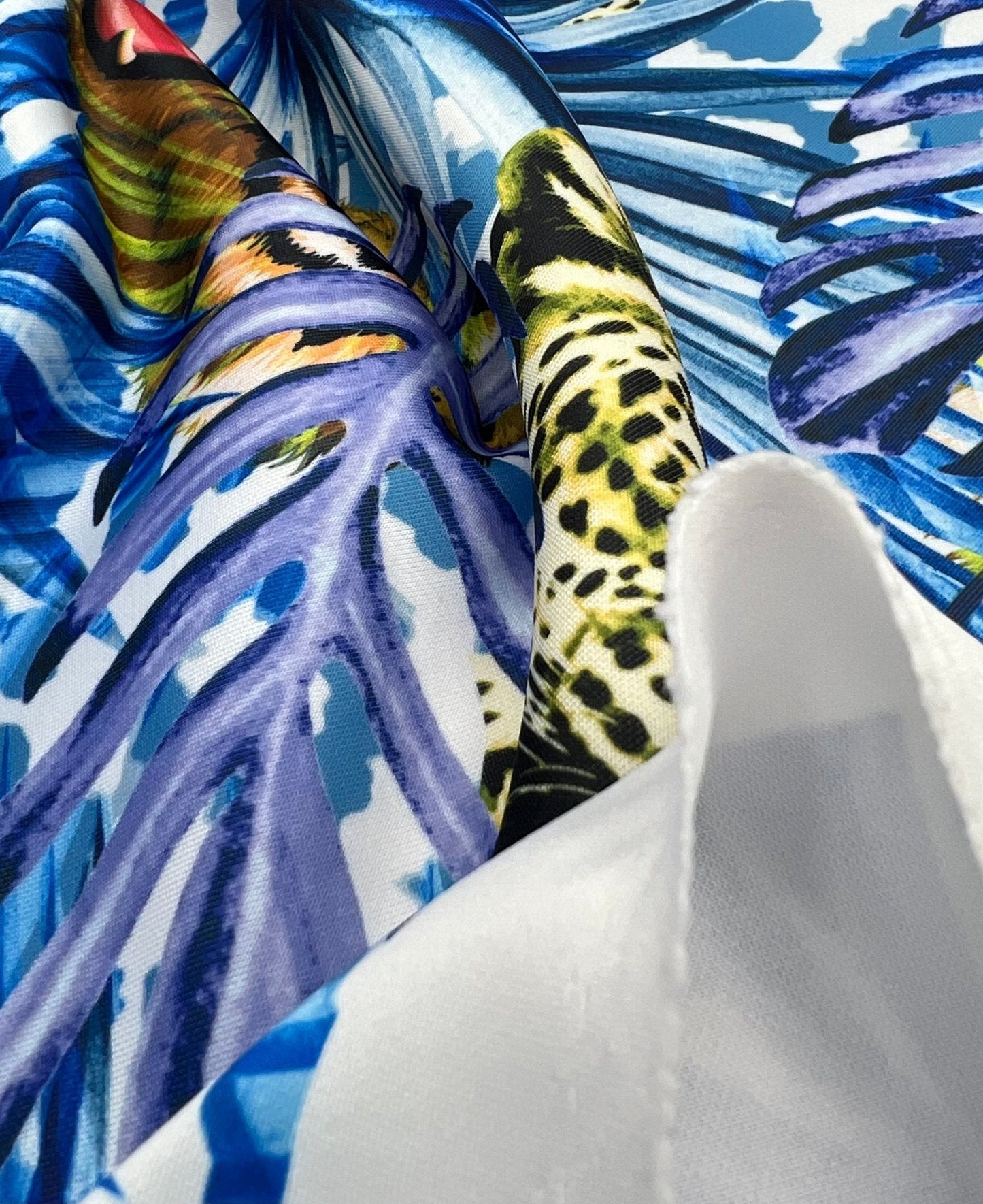 Jungle Leopard Plain Scuba Fabric