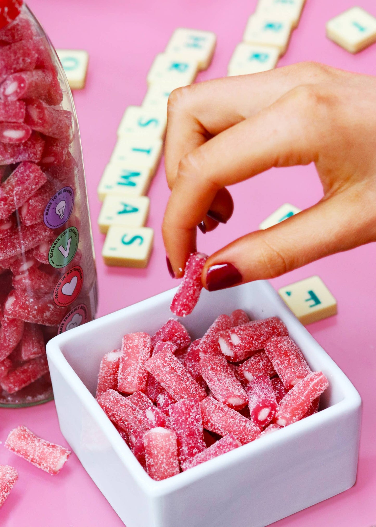 "Just For You" Vegan Strawberry Pencils – 350g