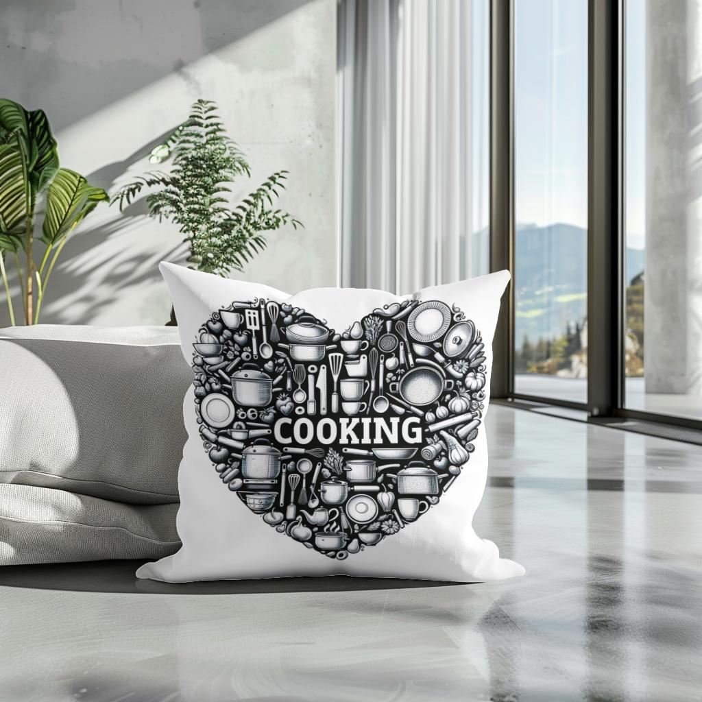 Culinary Heart Cotton Cushion