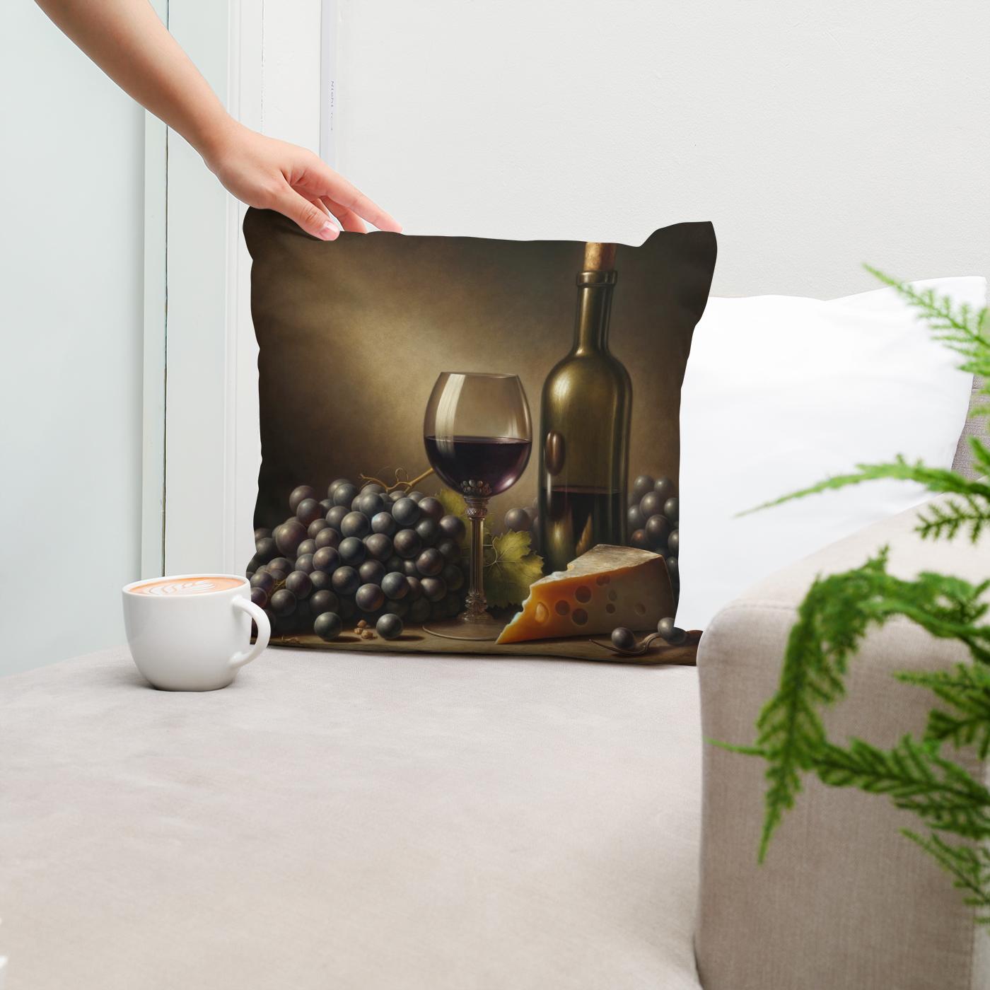 Vintage Vino Cotton Cushion
