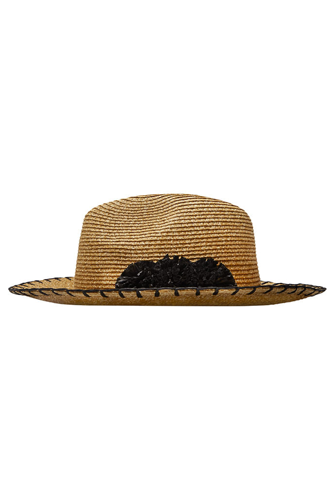 Louche Kia Straw Trilby Hat