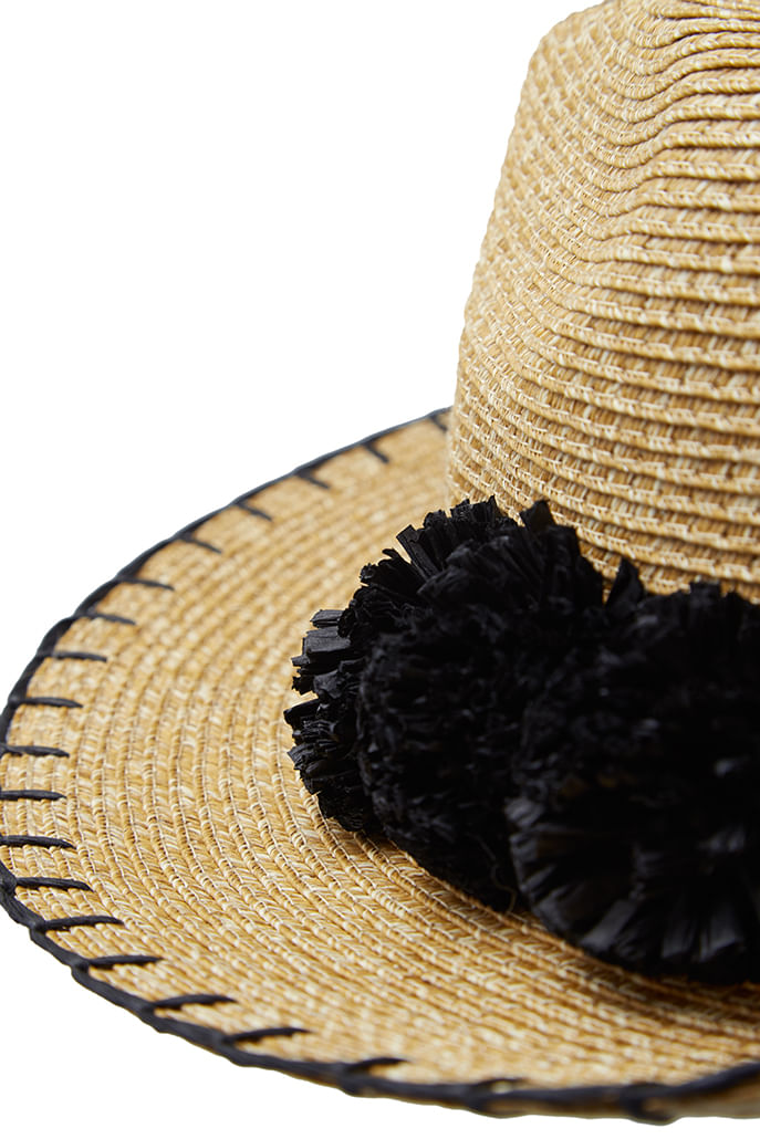 Louche Kia Straw Trilby Hat