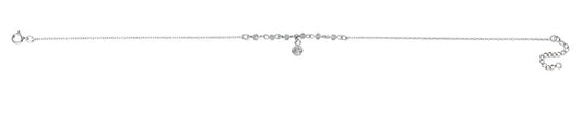 Beginnings Charm Anklet with Clear Cubic Zirconia