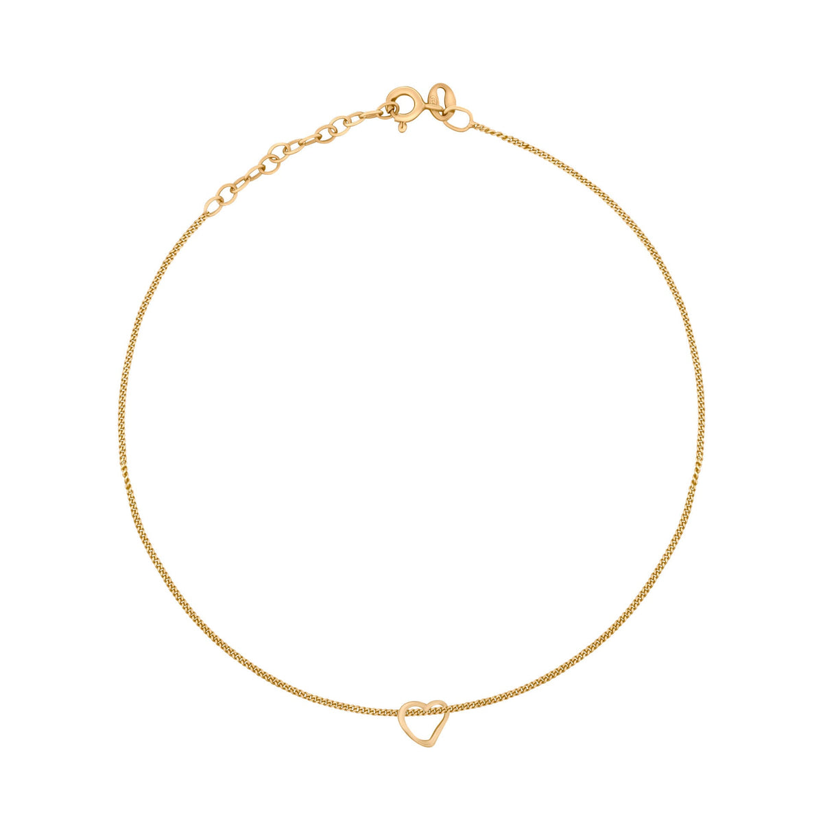 Beginnings Slip-On Heart Anklet