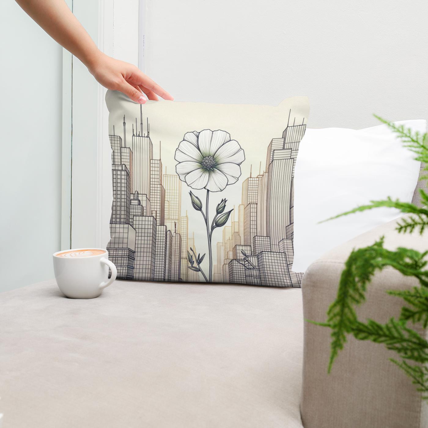 Urban Blossom Cotton Cushion