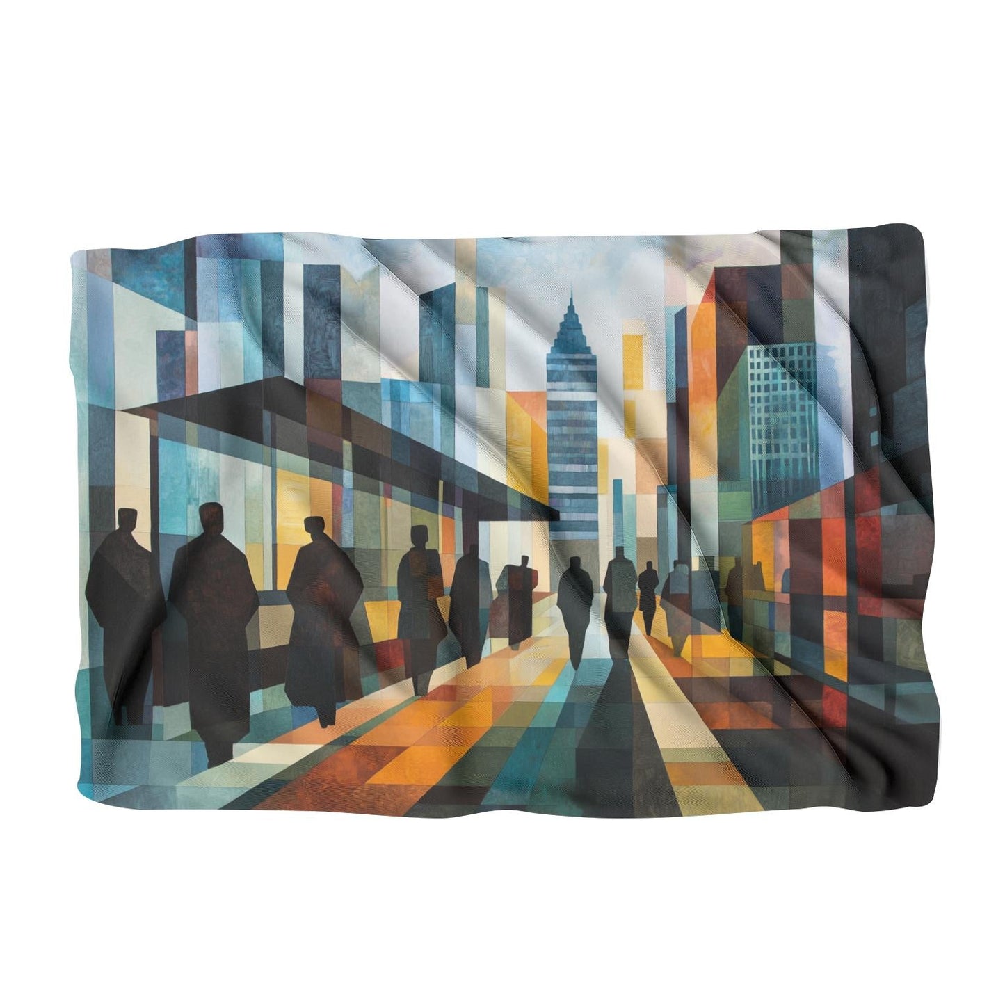 Geometric Bus Stop Blanket