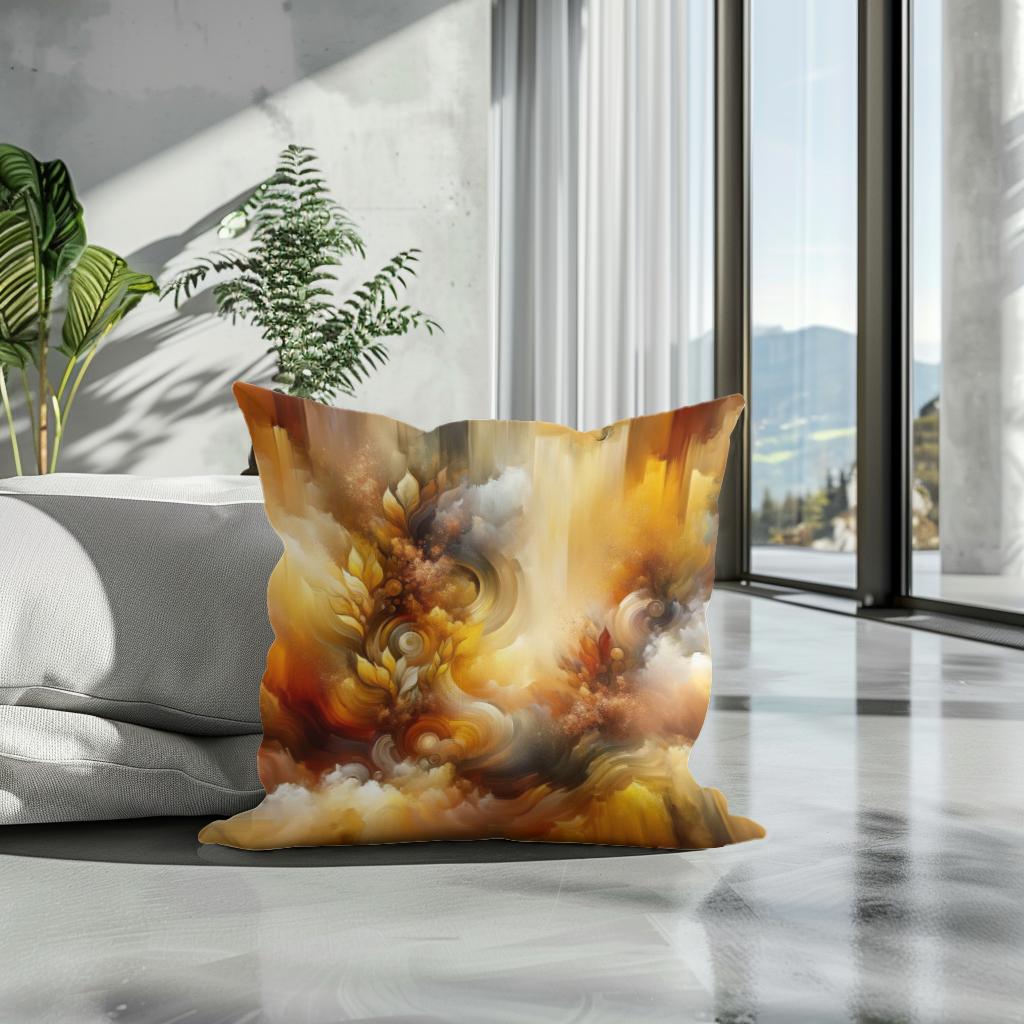 Autumn's Radiance Cotton Cushion