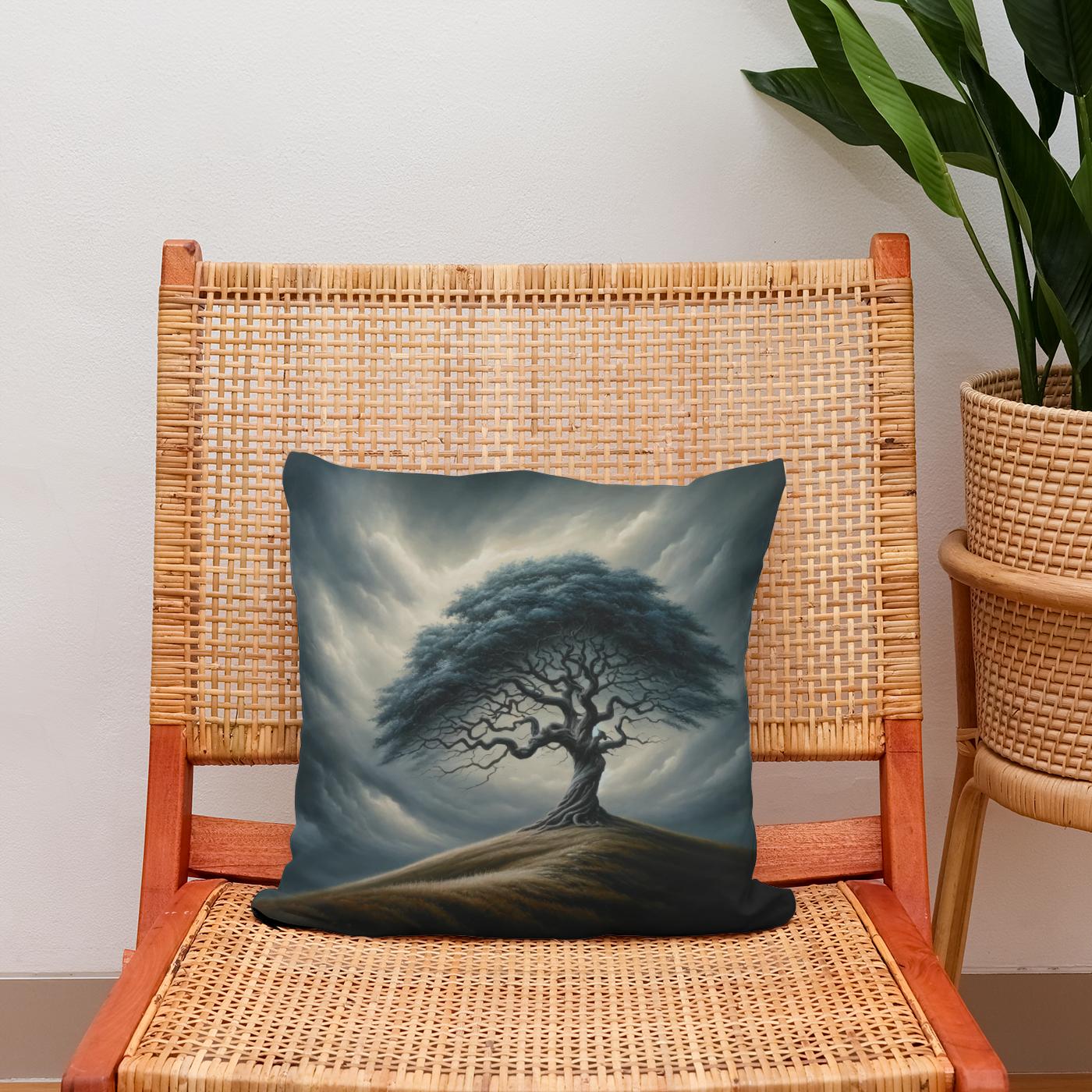 Solitude's Embrace Cotton Cushion