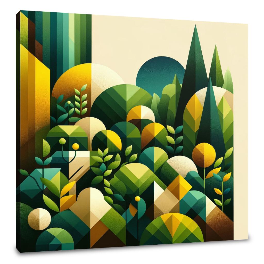Geometric Garden Canvas