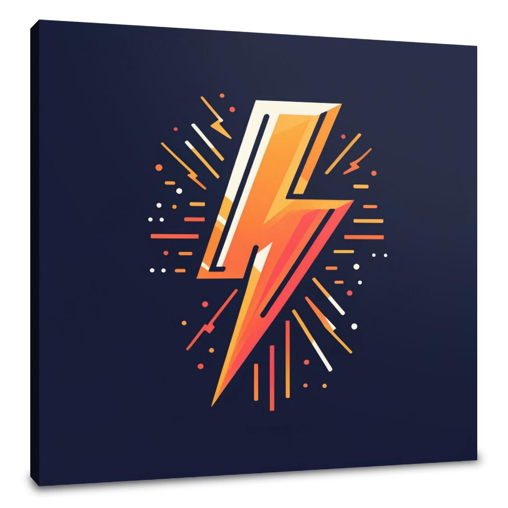Electrifying Bolt Canvas