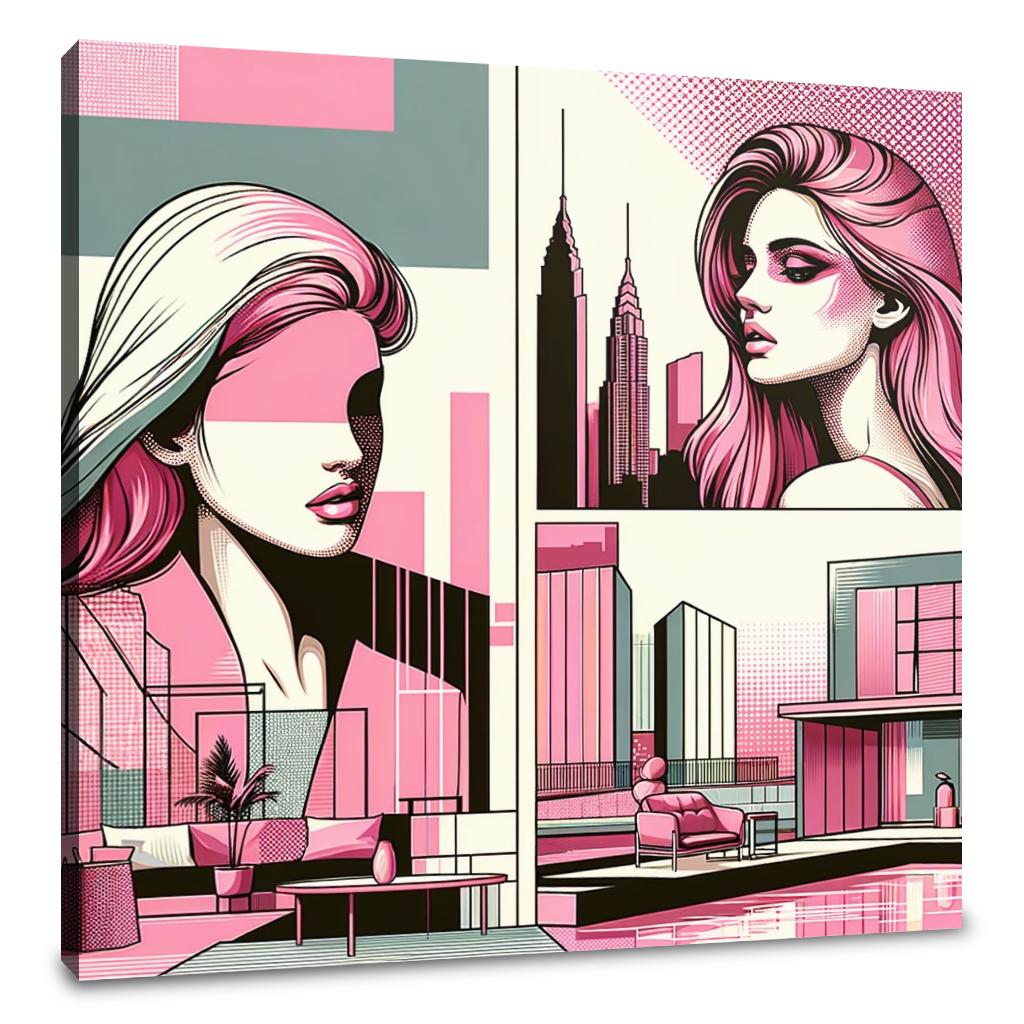 Urban Elegance: Modern Pop Art Canvas