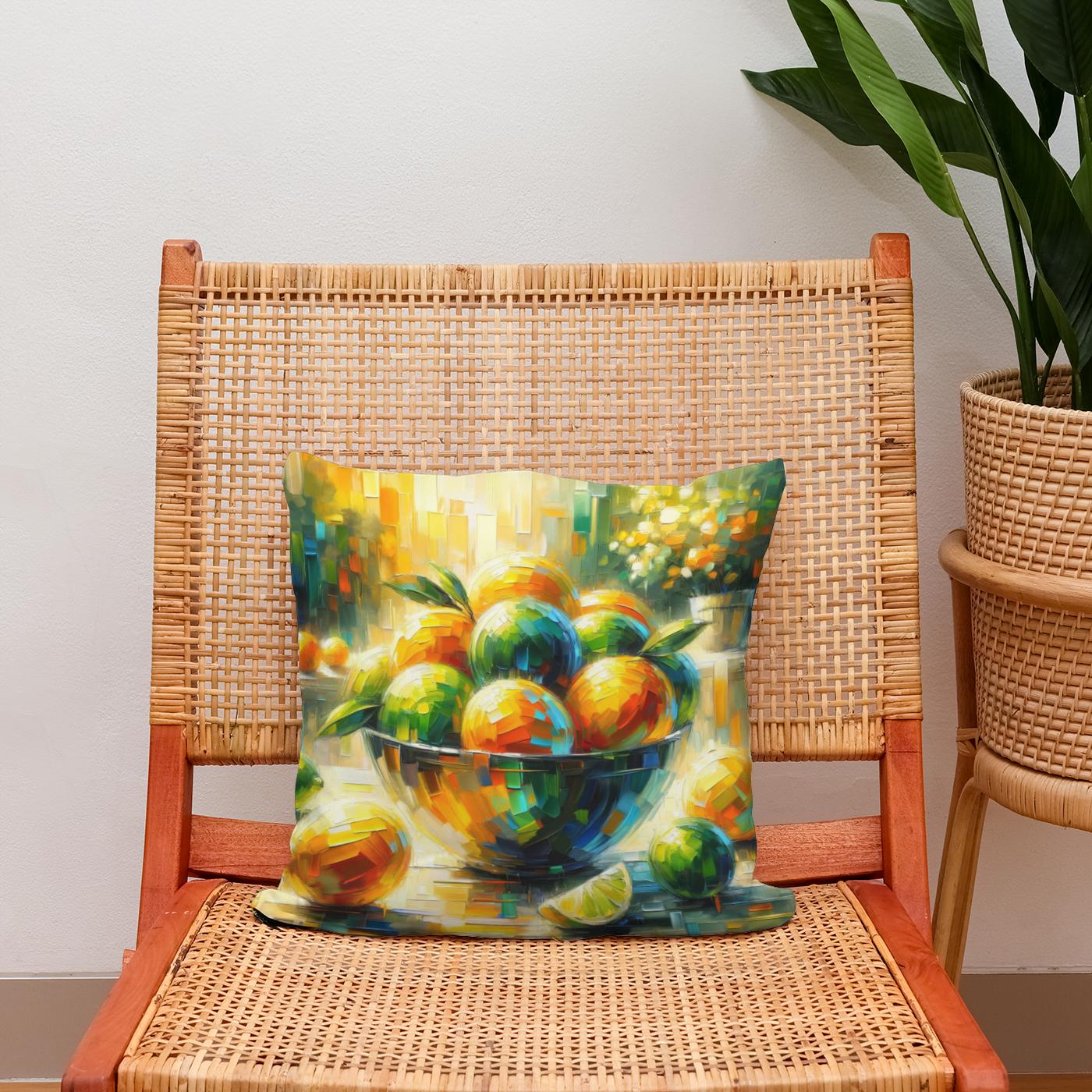Citrus Symphony Cotton Cushion