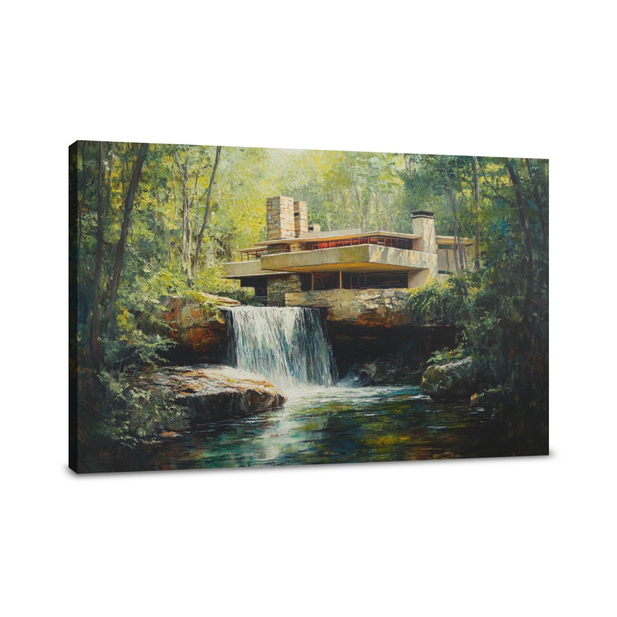 Mystical Midday Fallingwater Canvas