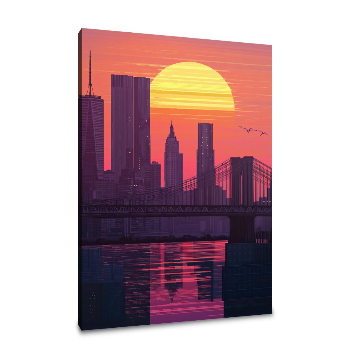 Sunset Cityscape Canvas