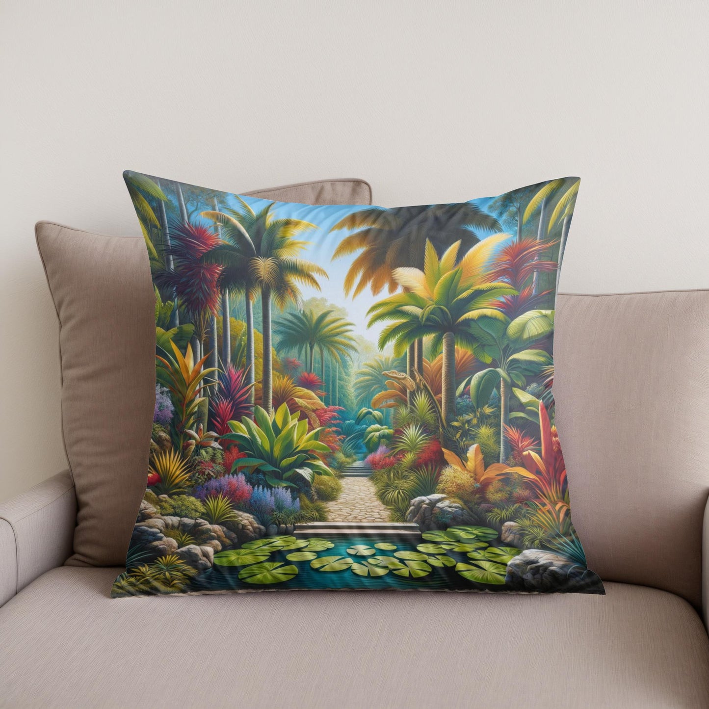 Tropical Oasis Cotton Cushion