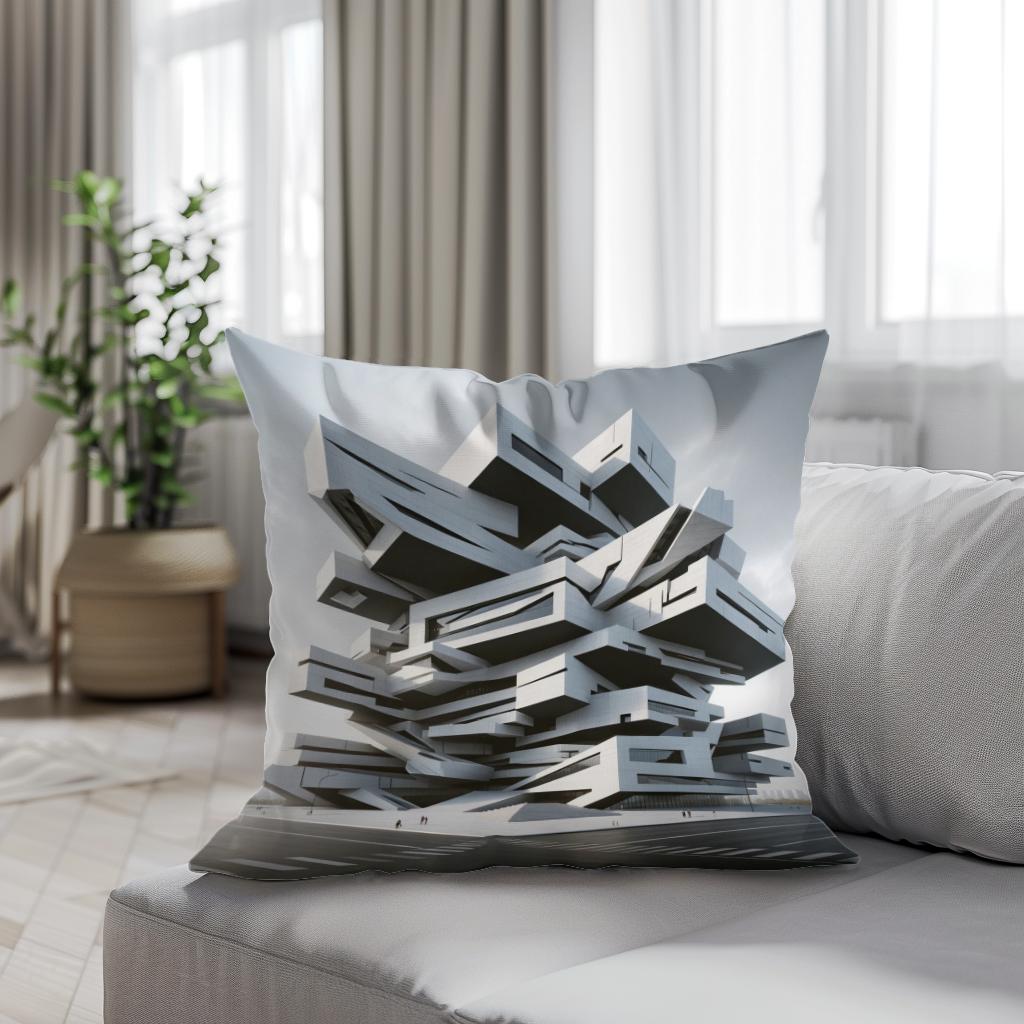 Deconstructivist Dimensions Cotton Cushion