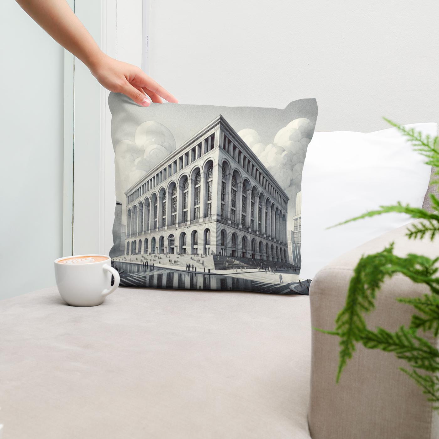 Manchester Central Library Monumental Cotton Cushion