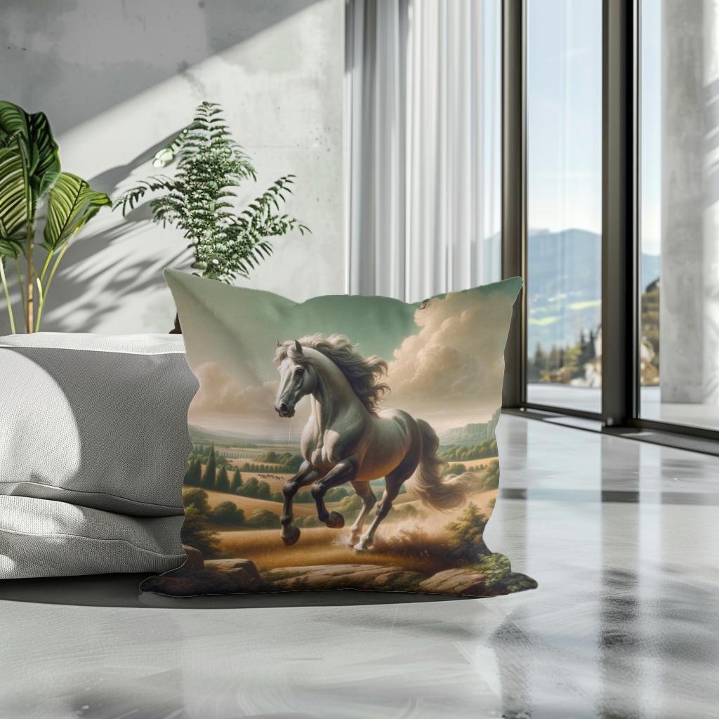 Classical Equestrian Cotton Cushion