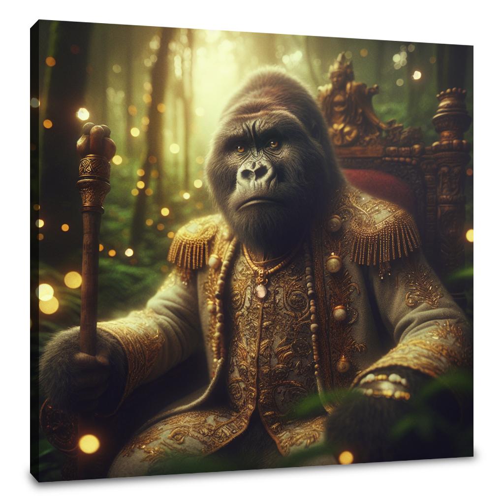 Majestic Gorilla Royalty Canvas