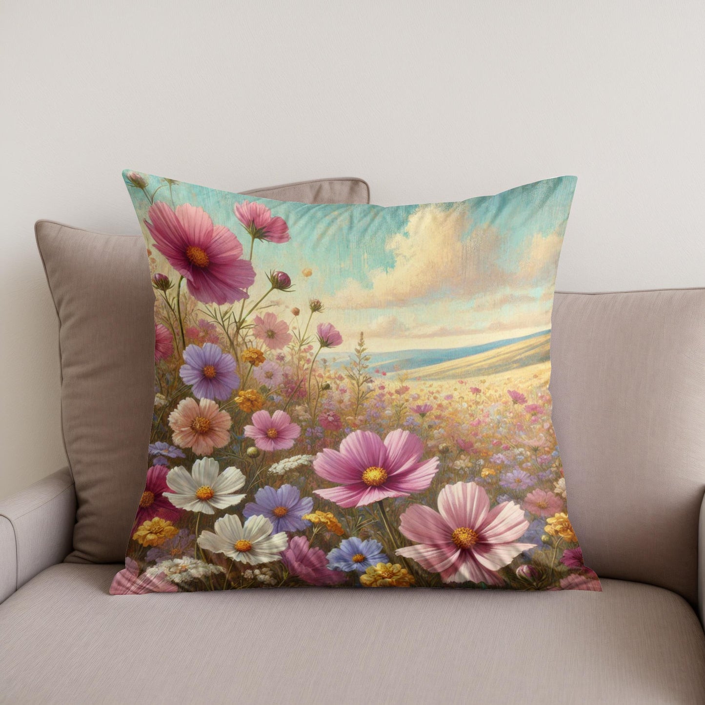 Summer Blooms Cotton Cushion