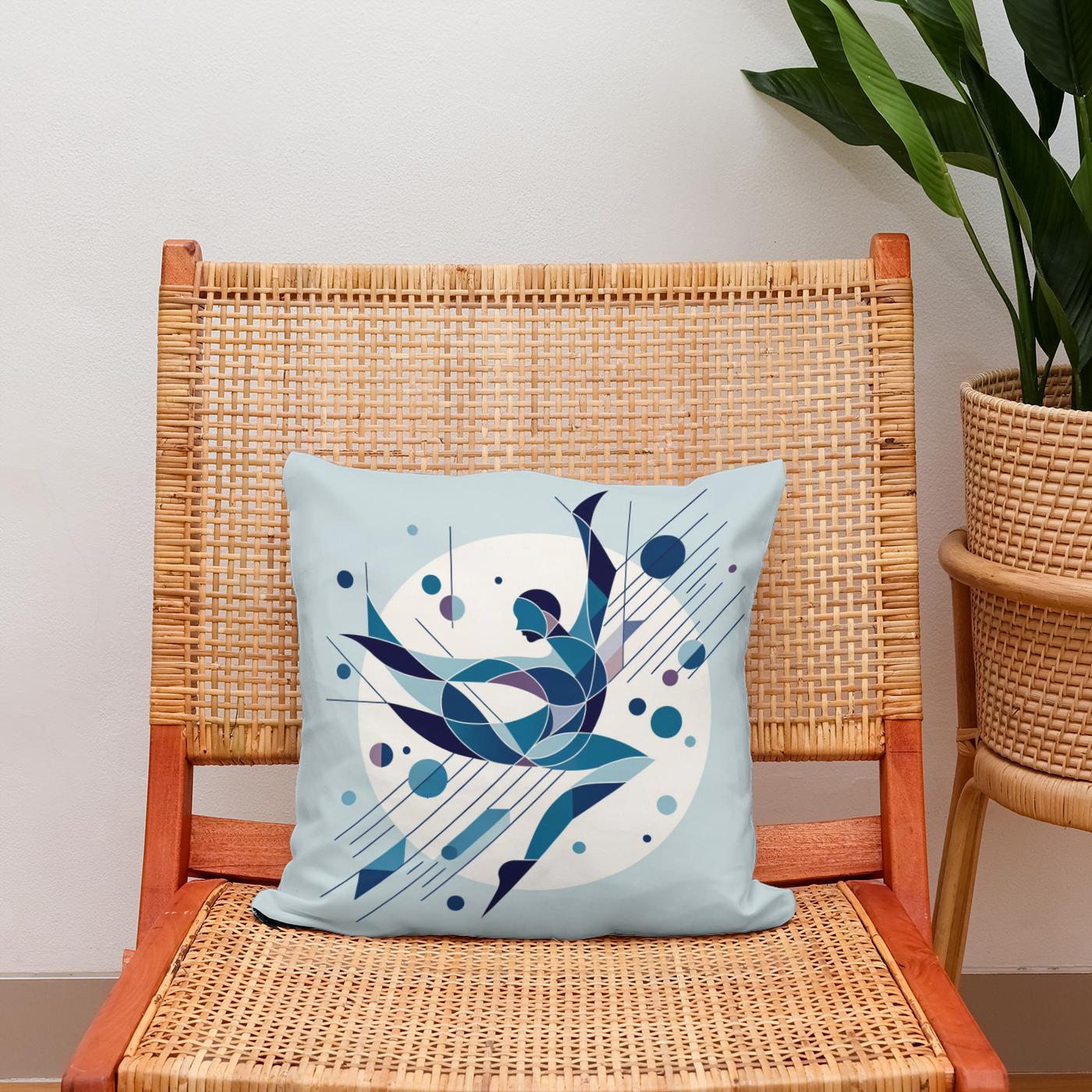 Geometric Dance Cotton Cushion