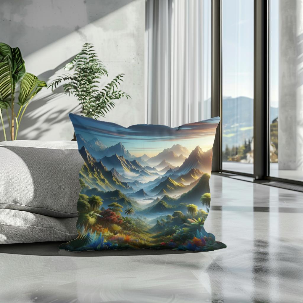 Mountain Tropics Symphony Cotton Cushion