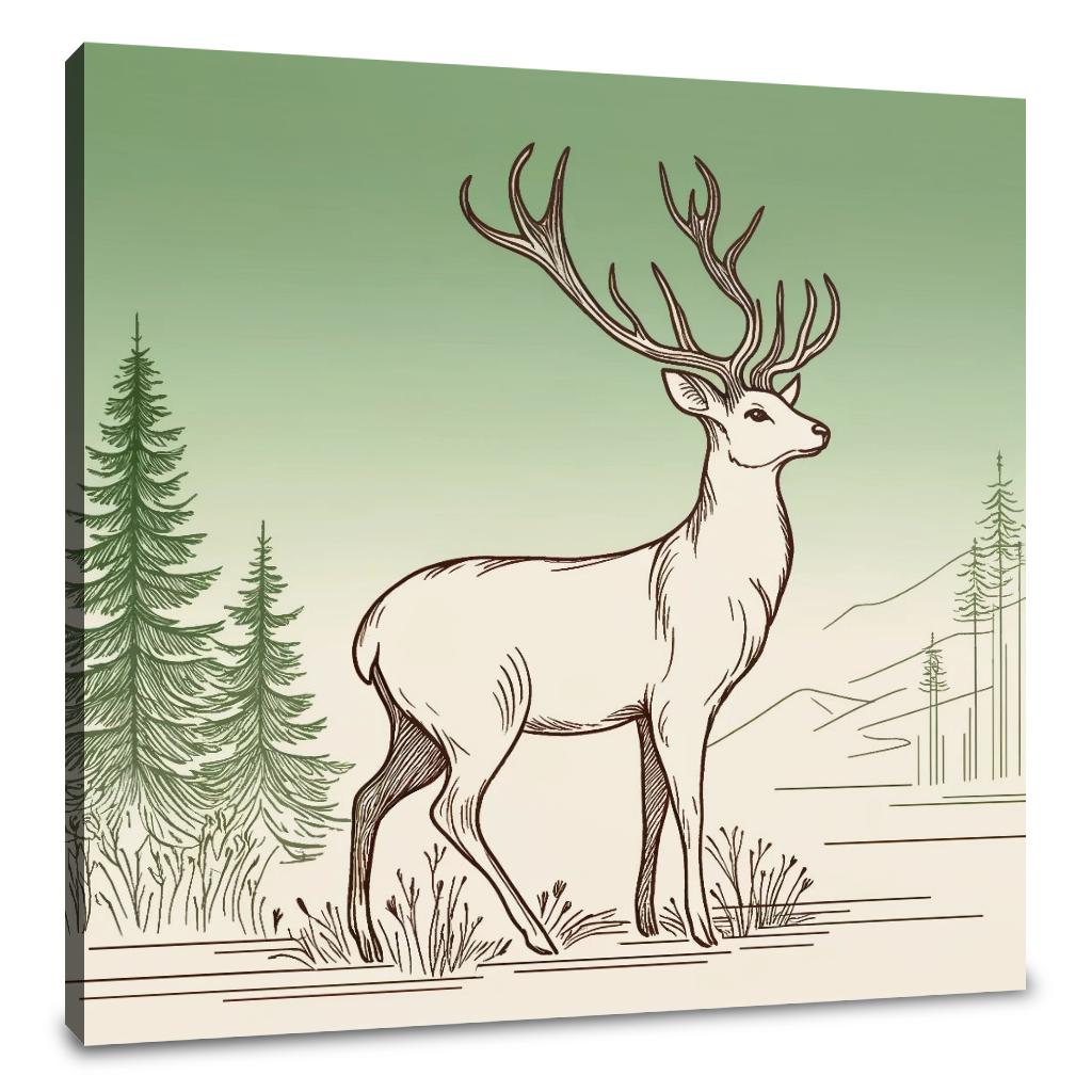 Graceful Deer Canvas