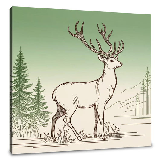 Graceful Deer Canvas