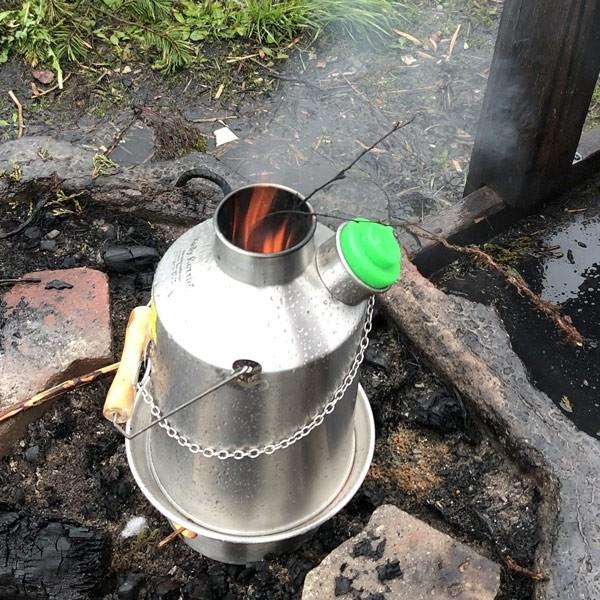 Kelly Kettle 'Scout' 1.2 ltr (Stainless Steel) + Whistle Storm Kettle