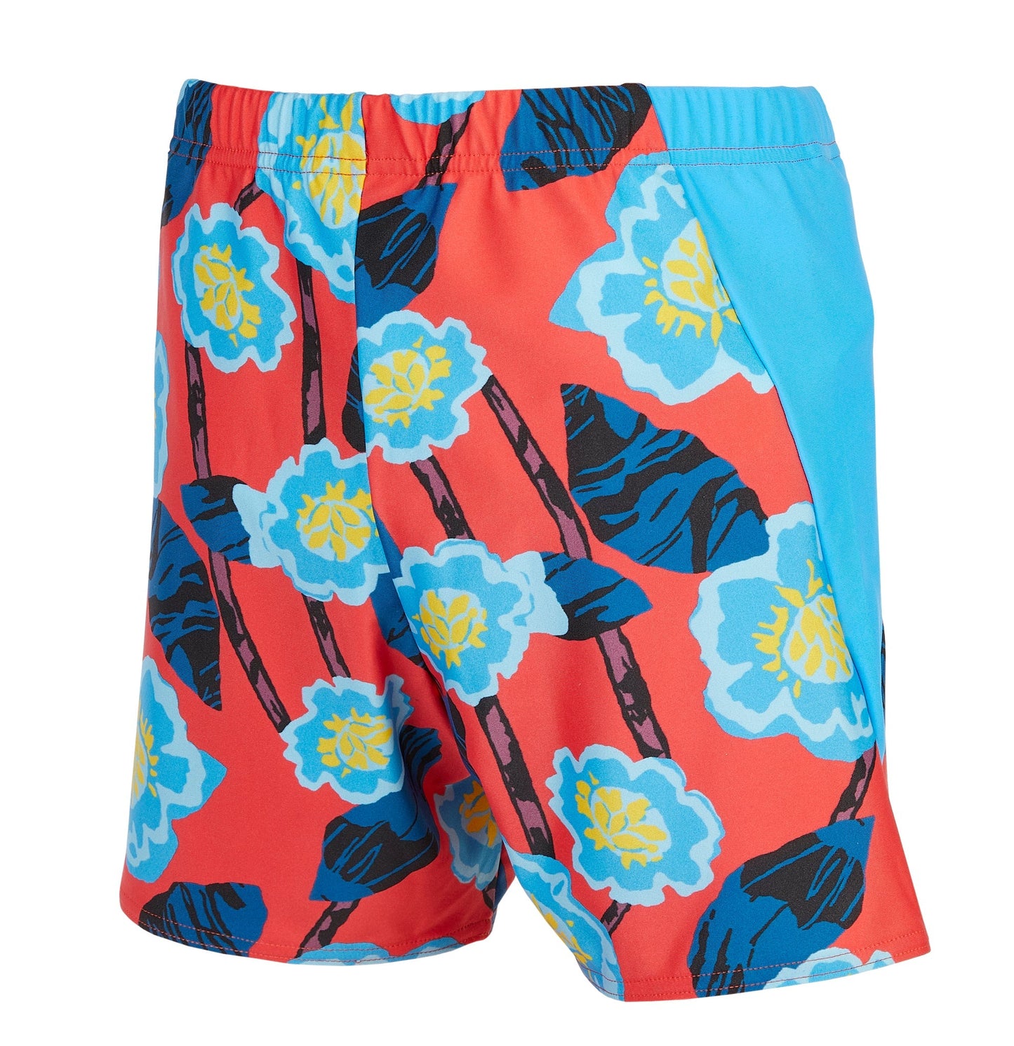 Boy's Reusable Incontinence Swim Shorties – Floral Blue