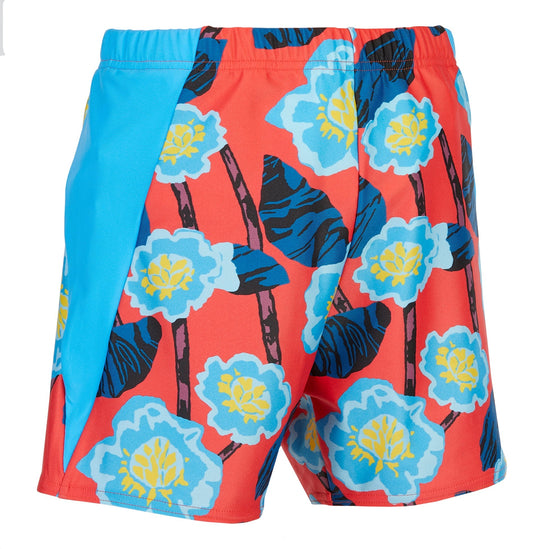 Boy's Reusable Incontinence Swim Shorties – Floral Blue